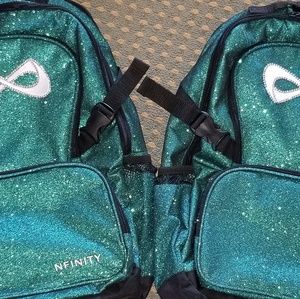 Brand New Teal nfinity bag with rhinestone symbol